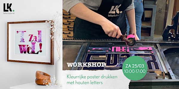 Workshop:  Kleurrijke poster drukken met houten letters