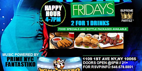 AFTERWORK FRIDAYS @WING BISTRO JAN 26th primary image