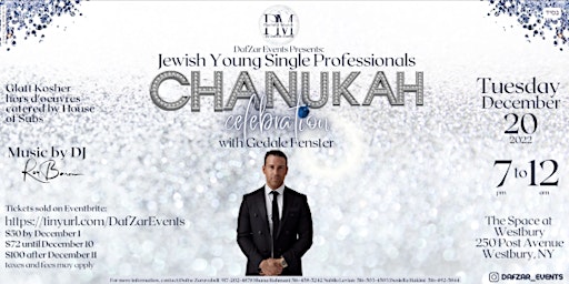 Jewish Young Single Professionals Chanukah Celebration with Gedale Fenster