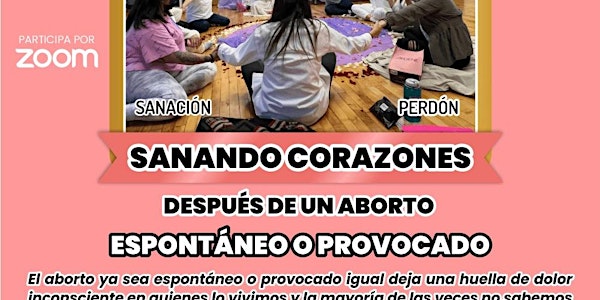 CIRCULO RETIRO  VIRTUAL DE MUJERES SANANDO CORAZONES DESPUES DE UN ABORTO