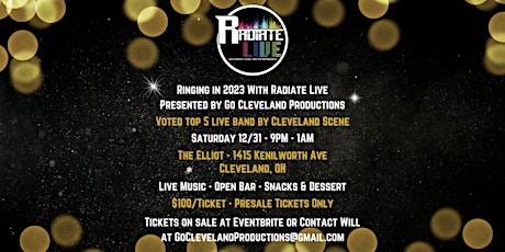 Go Cleveland Productions New Years Eve featuring Radiate Live!