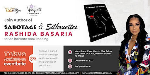 Poetry Book Reading by author Rashida Basaria! Hosted by Moonflower