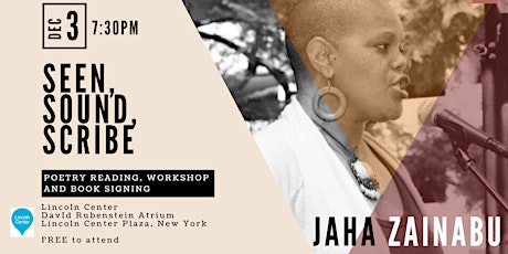 Jaha Zainabu's Poetry Reading and Book Signing at Lincoln Center NYC
