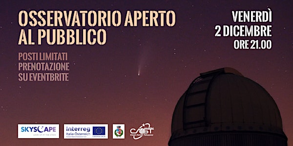 Apertura mensile al pubblico dell'Osservatorio di Talmassons dicembre 2022