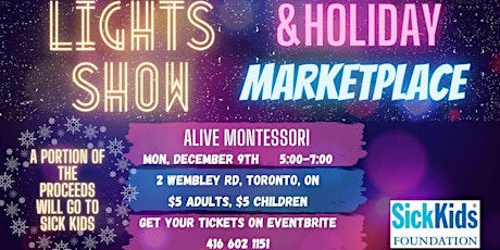 LIGHTS SHOW & HOLIDAY MARKETPLACE - Friday, December 9th at 5:00 - 7:00 PM