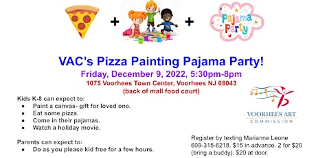 Pizza Painting Pajama Party & Princess Visit