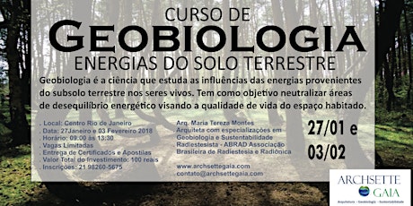 Imagem principal do evento GEOBIOLOGIA & ARQUITETURA - COMO DETECTAR ENERGIAS DE DESEQUILÍBRIO ENERGÉTICO DO SOLO TERRESTRE