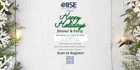 IISE's Holiday Networking Social Dec 2022