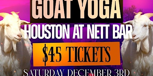 Goat Yoga Houston At Nett Bar December 3rd @10AM