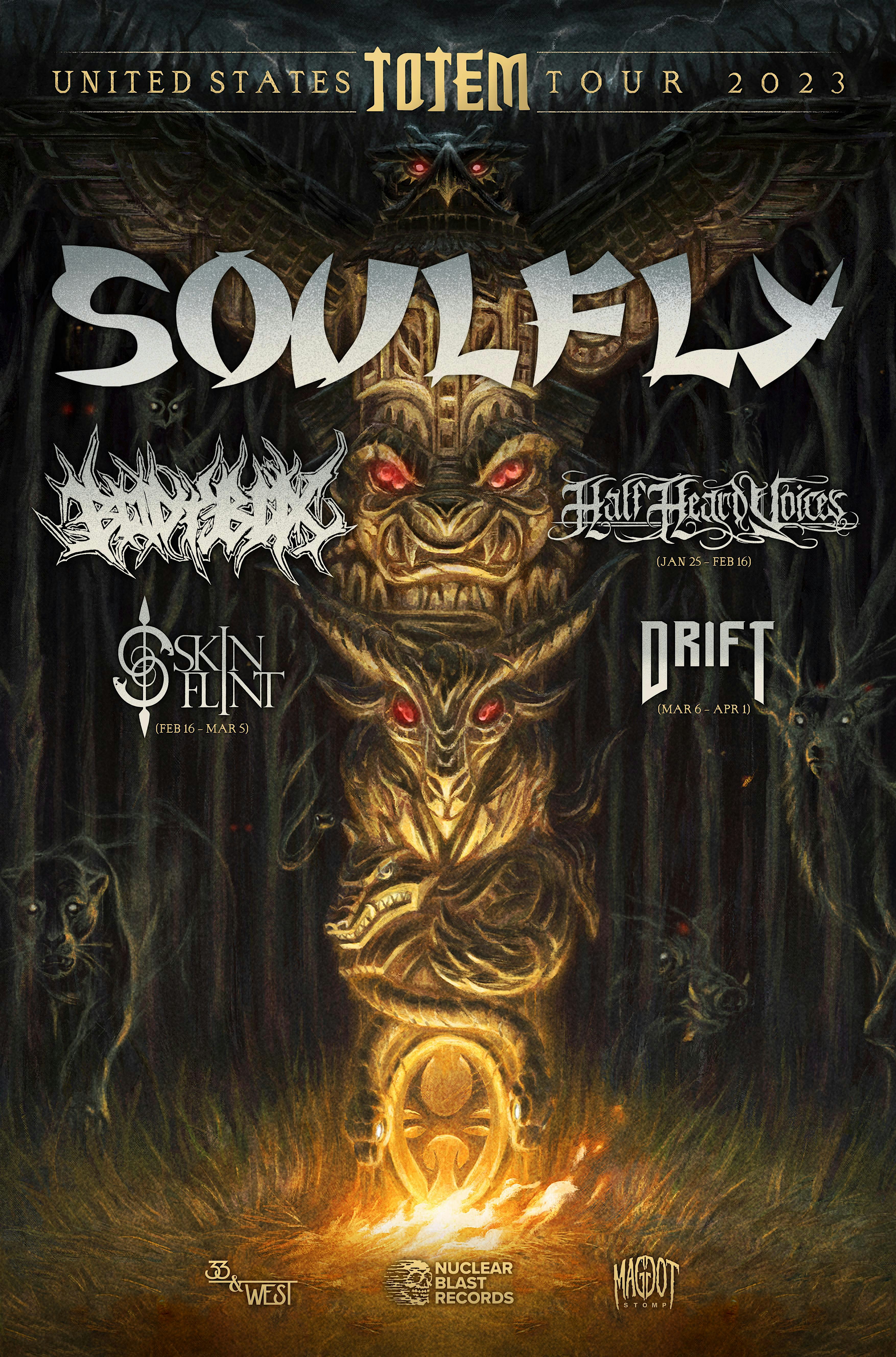 Soulfly, Bodybox, and Half Heard Voices in Jacksonville at Underbelly