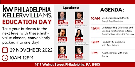 Keller Williams Philadelphia Education Day 11/29