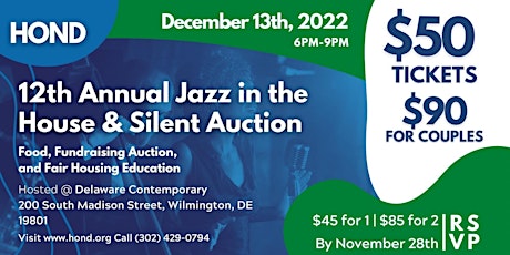 12th Annual Jazz in the House & Silent Auction