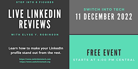 Imagen principal de Live LinkedIn Reviews - 12/11/2022