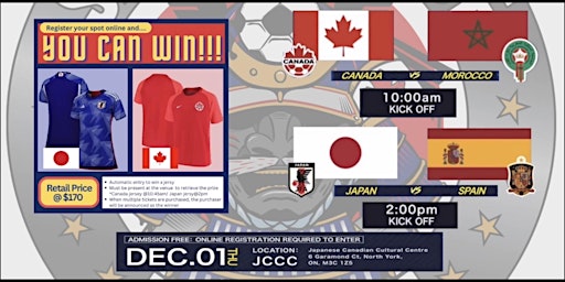 Samurai Blue Project 2022 (Canada vs Morocco/Japan vs Spain) viewing event