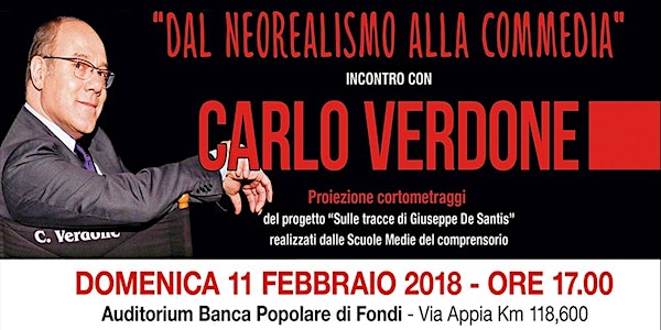 Incontro con Carlo Verdone - "Dal Neorealismo alla Commedia"