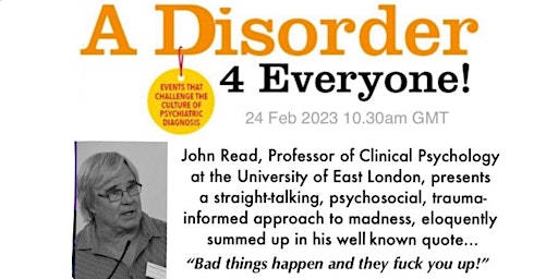 An AD4E Workshop with Dr John Read, Professor of Psychology at UEL