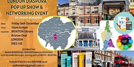 LONDON DIASPORA POP-UP SHOW & NETWORKING EVENT - 32 London Boroughs