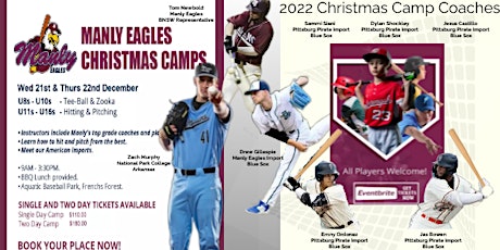 Manly Eagles Baseball Club Christmas Camps primary image