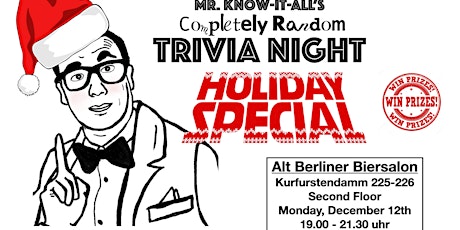 Mr. Know-It-All's Completely Random Trivia Night - Holiday Special
