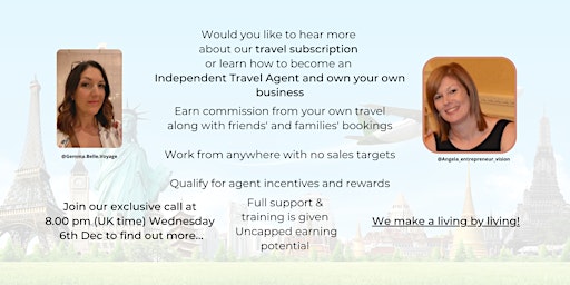 How to own your own business by becoming an Independent Travel Agent