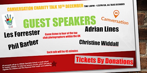 PHOTOGRAPHY FUNDRAISER: 4 of the best speakers in the UK.