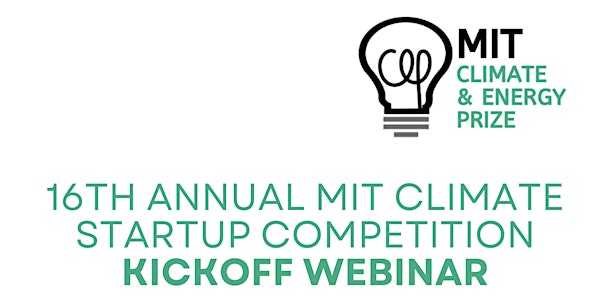 MIT Climate & Energy Prize Kickoff Webinar