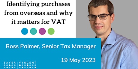 Imagem principal do evento Identifying purchases from overseas and why it matters for VAT