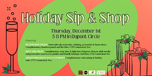 Sip & Shop Holiday Open House in Dupont Circle