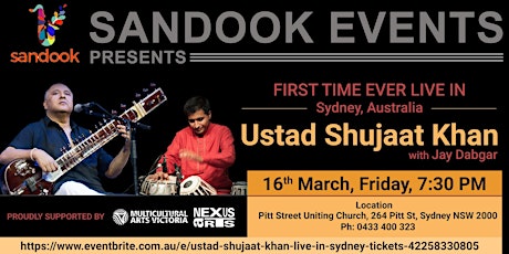 Ustad Shujaat Khan LIVE in Sydney primary image