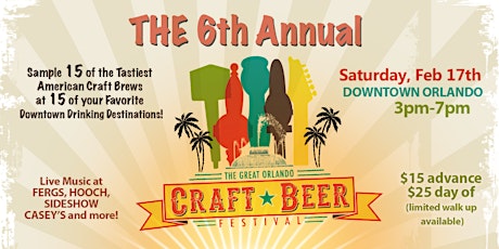 6th Annual Great Orlando Craft Beer Festival primary image