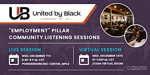 United by Black: "Employment" Live Community Listening Session