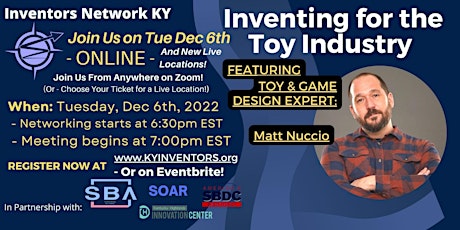 Inventing for the Toy Industry with Matt Nuccio @ Inventors Network KY