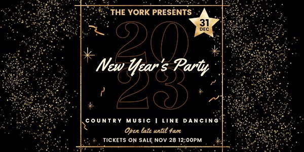 NYE 2022 @THE YORK COUNTRY BAR OPEN TILL 4AM CRANBROOK ONLY COUNTRY BAR
