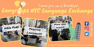 Langroops NYC - Brooklyn Language Exchange primary image