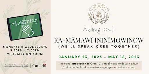 Ka-Mâmawî Ininîmowinow (We'll Speak Cree Together) Cree Course Registration