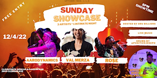 Sunday Showcase: 3 Artists*1 Intimate Night