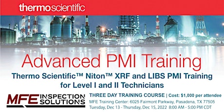 Advanced PMI Training  | ThermoScientific + MFE Inspection Solutions