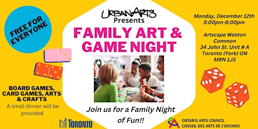 UrbanArts Family Art and Game Night!