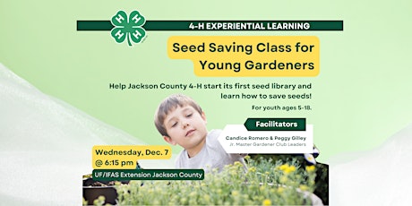 Seed Saving Class for Young Gardeners