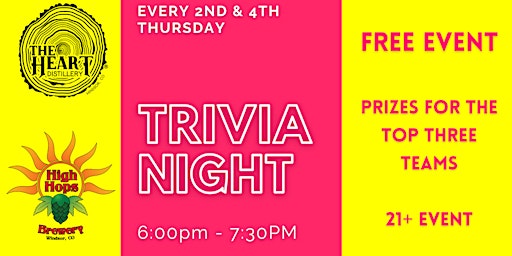 Primaire afbeelding van Trivia Night at High Hops and The Heart