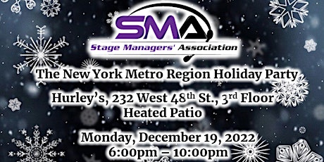 Image principale de Stage Managers' Association, Holiday Party, NY Metro Region