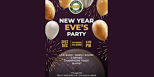 New Years Eve Party at Mullens Sports Bar and Grill Rogers Park