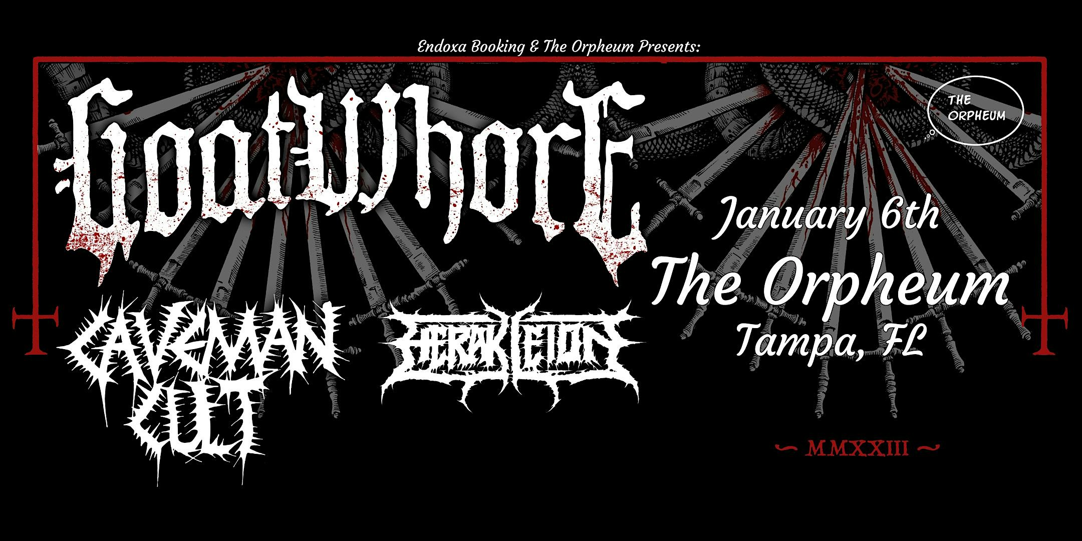 Goatwhore, Caveman Cult, and Heraklieon in Tampa at the Orpheum