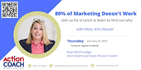 Hauptbild für 80% of Marketing Doesn't Work: Come to our lunch and learn and find out why