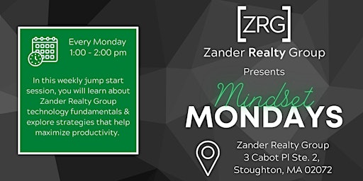 Zander Realty Group Presents: Mindset Mondays primary image