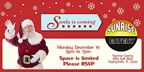 Imagen principal de Santa is Coming to Sunrise Eatery