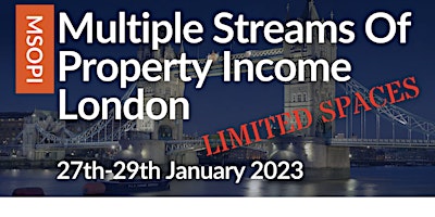 Multiple Streams of Property Income - 3 Day Workshop LONDON