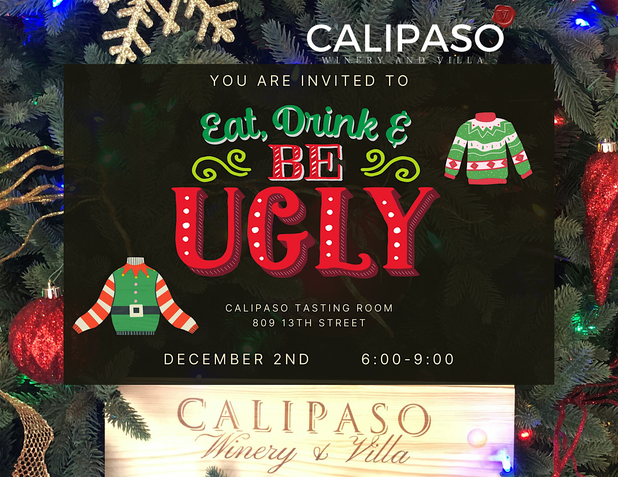 CaliPaso Ugly Christmas Sweater Pick Up Party – Members Only