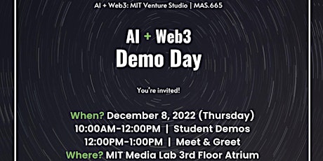 MIT AI & Web3: Venture Studio Demo Day