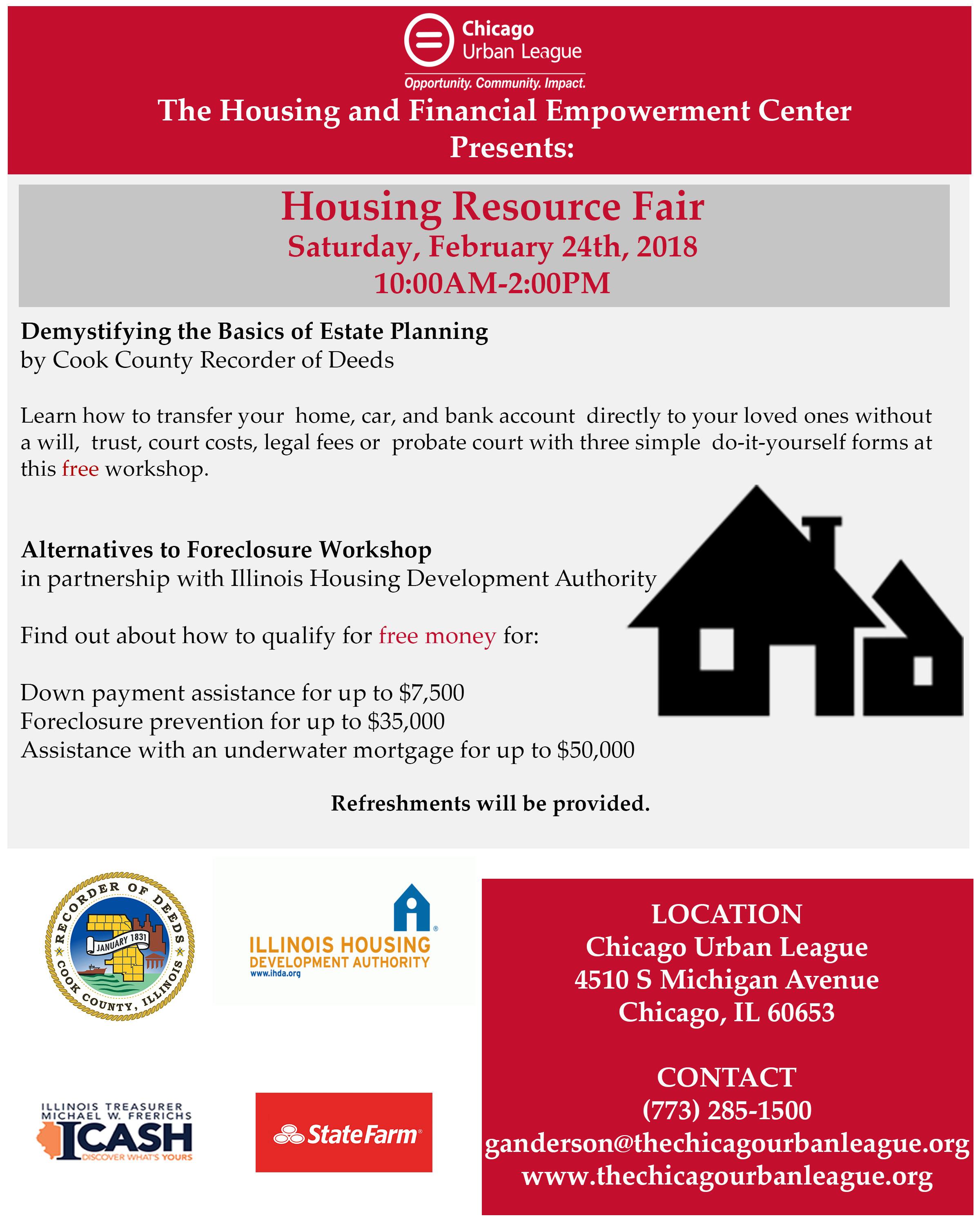The Housing and Financial Empowerment Center Presents: Housing Resource Fair